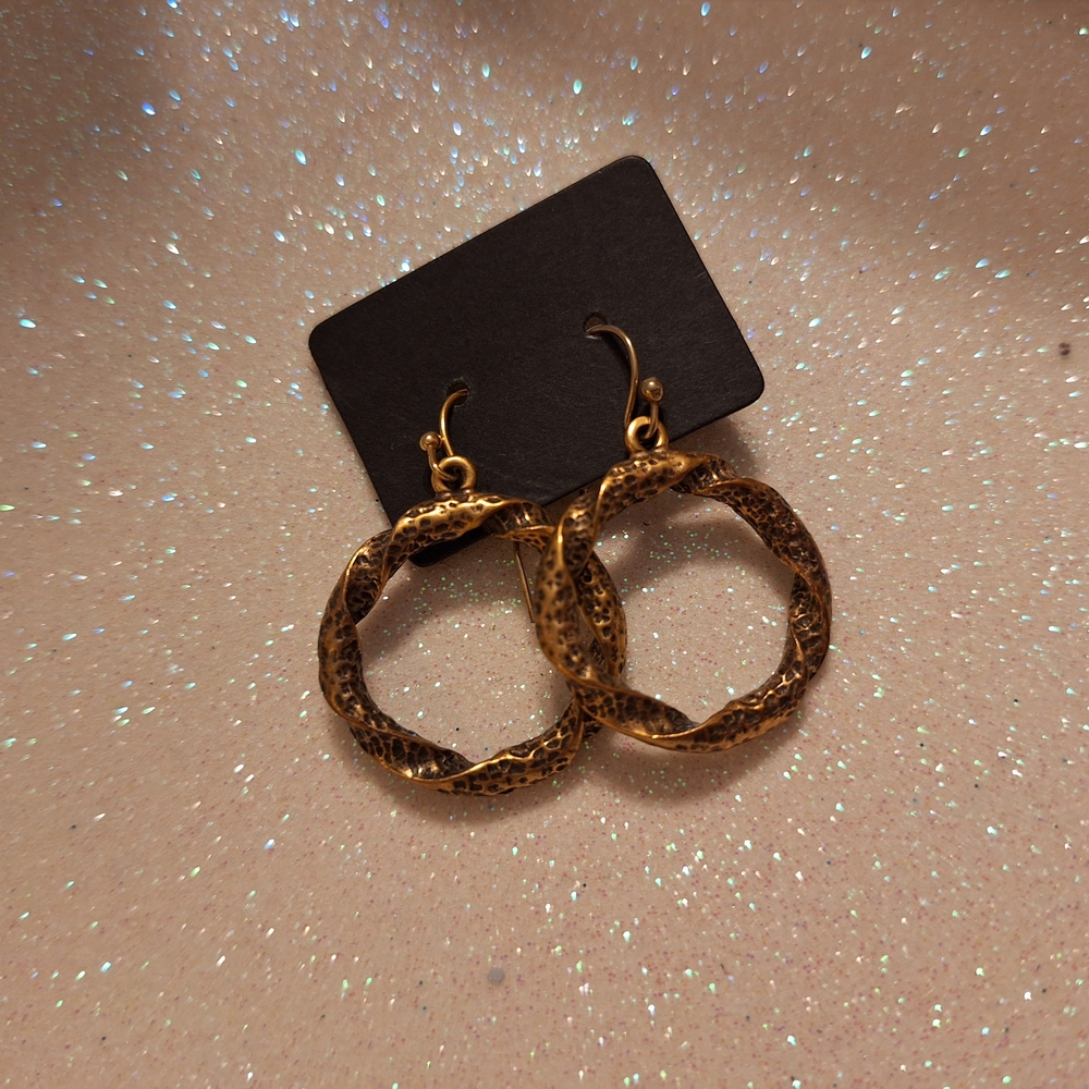 Chico's Textured Gold Hoop Earrings